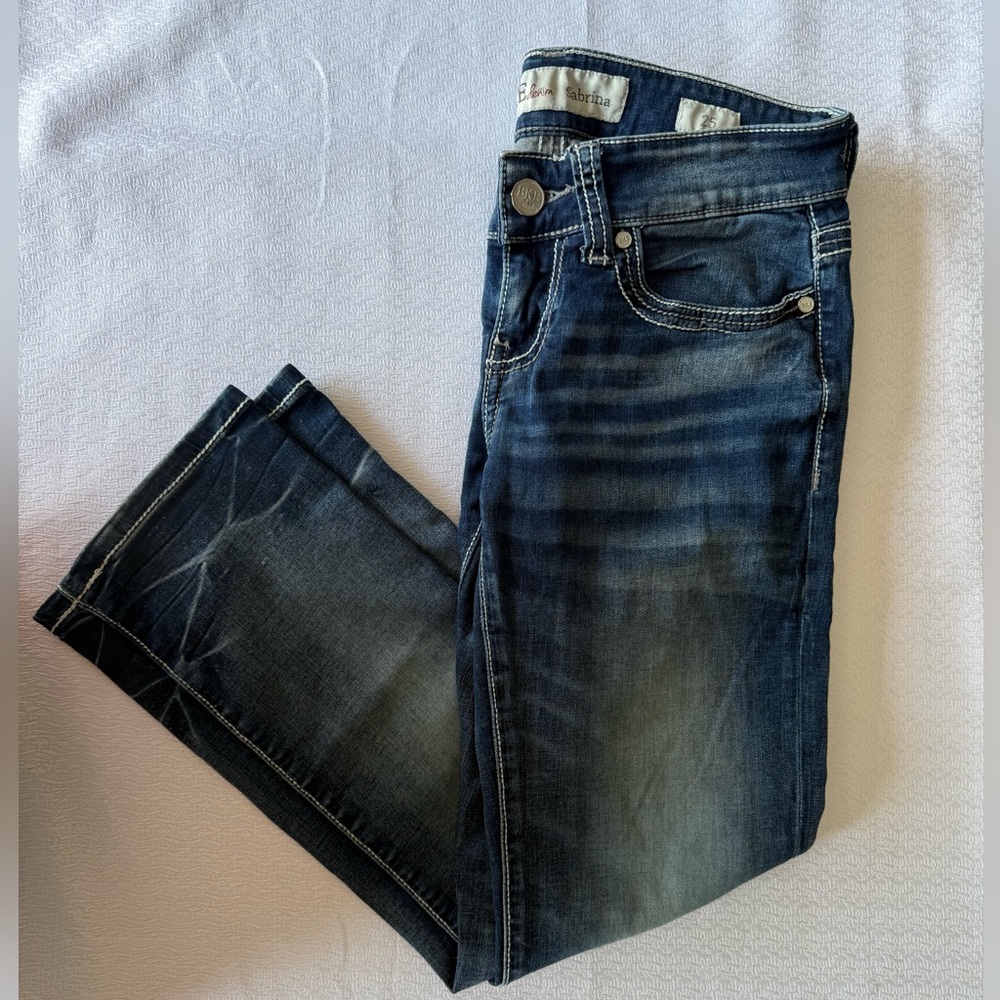 BKE Denim Sabrina Bootcut Jeans Women’s Size 25 Distressed Stretch